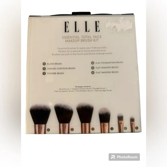 Elle Essential Total Face Makeup Brush Kit NWT - Picture 2 of 2